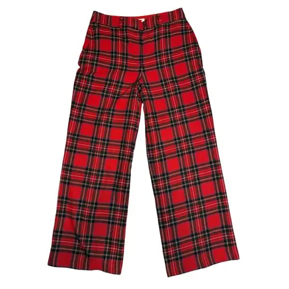 Boden Cotton/Wool Plaid Pants - Picture 2 of 7